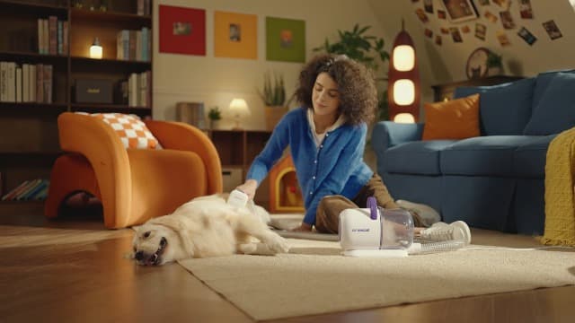 oneisall Dog Grooming Vacuum Kits: 15000Pa Shedding Brush with Grooming Tools, 3 Suction Low Noise, Pet Grooming Vacuum for Thick and Undercoat, 1.5L Dust Cup Dog Hair Vacuum, Home Cleaning, LM5