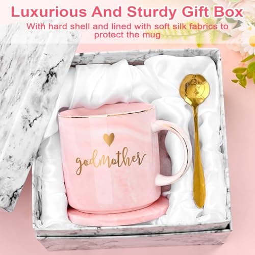 YHRJWN Godmother Proposal Gift, Will You Be My Godmother, Quieres Ser Mi Madrina, Christmas Mothers Day Birthday God Mother Gifts for Women from Godchild, Aunt Gifts, 12 Oz