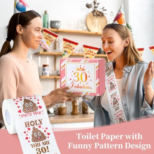 30th Birthday Gifts for Women 30 Year Old Birthday Gifts for Women Dirty Thirty Decoration for Her Gift Ideas for Woman 30s Funny Gift for 30 Year Old Woman - Coffee Mug Makeup Bag Candle Toilet Paper