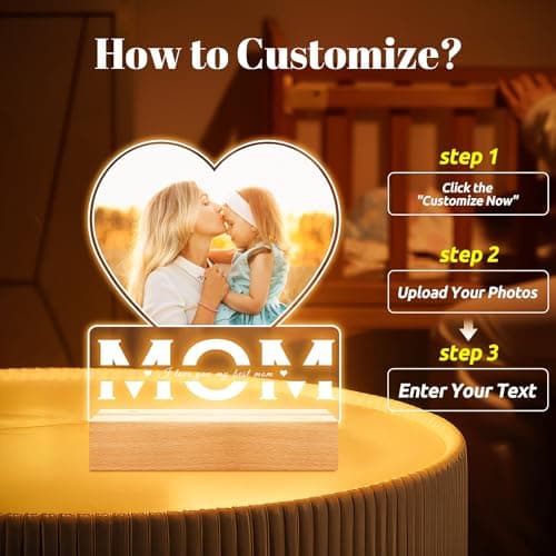 Personalized Picture Frame, Mom Picture Frame, Personalized Birthday Gifts for Mom Custom Picture Frames, Personalized Gifts for Mom from Daughter and Son B0D84JSBMS