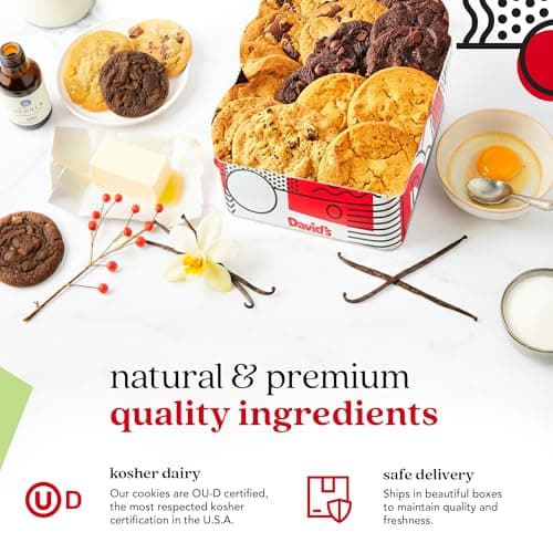 David's Cookies 2lbs Assorted Flavors Fresh Baked Cookies - Handmade and Gourmet Cookies - Delectable and Made with Premium Ingredients - Cookie Gift Basket - Great Gift For All Occasions