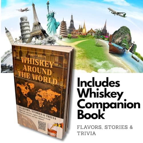 Charred Wooden Whiskey Glass Gift Set of 1 – Jujube Wood Bourbon Drinking Cup, Handmade Whiskey Tumbler with Coaster, Ice Mold & Book, Gift for Whiskey Lovers (10oz) B0H1JQVT46
