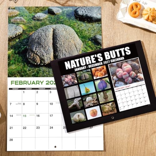 Gag Gifts - White Elephant Gag Gifts Calendar 2027, Nature Butts Calendar 2027 from January to December, 11'' x 8.5'', Gag Gift for White Elephant B0D9GBGSMZ