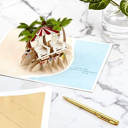 Hallmark Signature Paper Wonder Pop Up Anniversary Card (Beach)