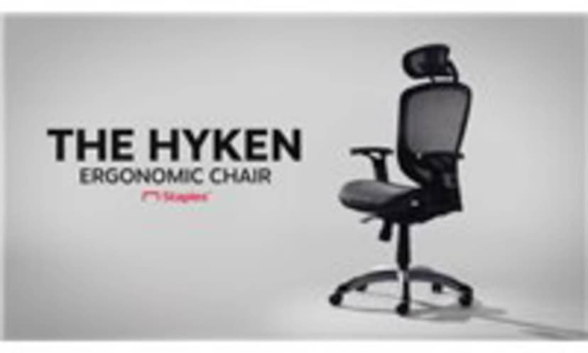 STAPLES Ergonomic Task Chair, Mesh, Ergonomic, Lumbar Support, Swivel, Gray