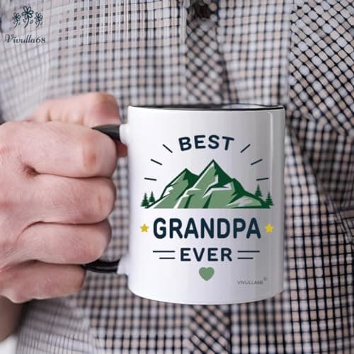 Vivulla68 Christmas Gifts For Grandparents Mug Set 11Oz, Best Grandparents Ever Gifts, Present for Grandma Grandpa Cups, Gift Ideas From Grandkids, Grandchildren, Baby Reveal for Nana Papa