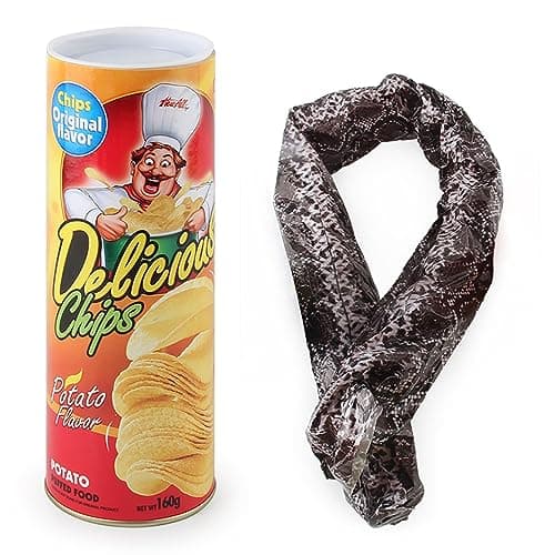 Blppldyci The Potato Chip Snake Can Jump Spring Toy Gift April Fool Day Halloween Party Decoration Jokes in A Gag Prank Large Size (Potato Chip Style)(1pcs) B07ZFNQS65