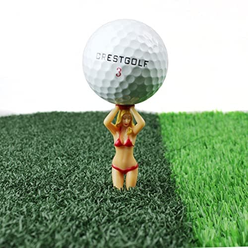 3 inch Plastic Tee, Golf Practice Novelty Tees, White Elephant Stocking Stuffer Gifts for Him, Golfer Fun Gift, 6 per Set KOFULL Golf Tees, Funny Golf Tees for Golf Gifts, Golf Accessories for Men B07RNY735R