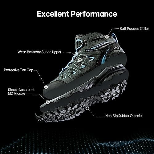 NORTIV 8 Women's Waterproof Hiking Boots Outdoor Trekking Camping Trail Hiking Boot Seeker