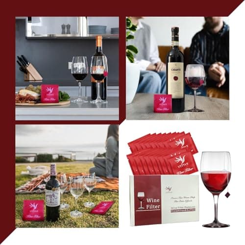 18 Pack Wine Filters, Wine Purifier To Remove Sulfite And Histamine, Wine Lover Accessories Valentine's Day Party Gifts for Men Women Him Mother Father