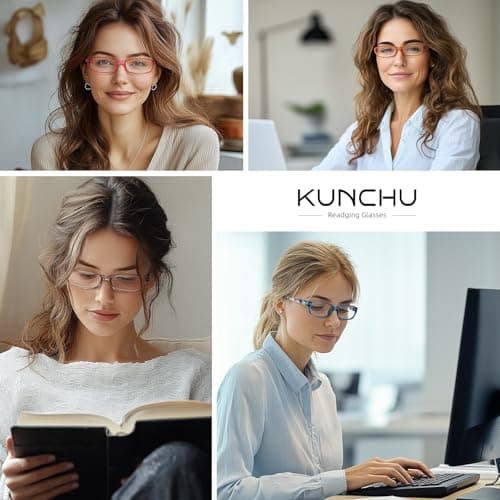 5Pack Reading Glasses for Women - Blue Light Blocking Spring Hinge Computer Readers Anti Glare UV Eyeglasses