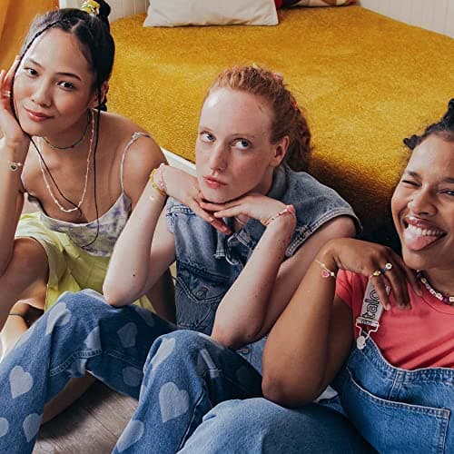 SmileBelle Christmas Gifts Best Friendship Bracelets for 2/3 Sisters Bracelets, Best Friend for Women 14K Gold Adjustable Besties Matching Bracelet, Friends Jewelry Stocking Stuffer for Women Girl