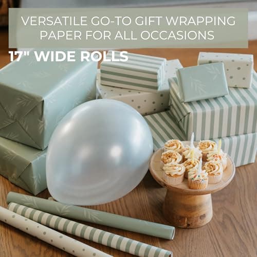 Quality 17 X 120 in Rolls for Wedding, Birthday, Baby Shower and Christmas - Add a Touch of Magic to Every Gift You Wrap ZICOTO Beautiful Gift Wrapping Paper Rolls for All Occasions - Set of 3 B0DBLFHLMJ