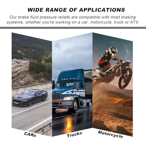 KVAEY 1L Brake Bleeder Bottle, Automotive Brake Pressure Bleeder Bottle with 24 Inch Tube Rubber Connector Steel Chain, One Person Plastic Brake Fluid Bottle for Car ATV Motorcycle