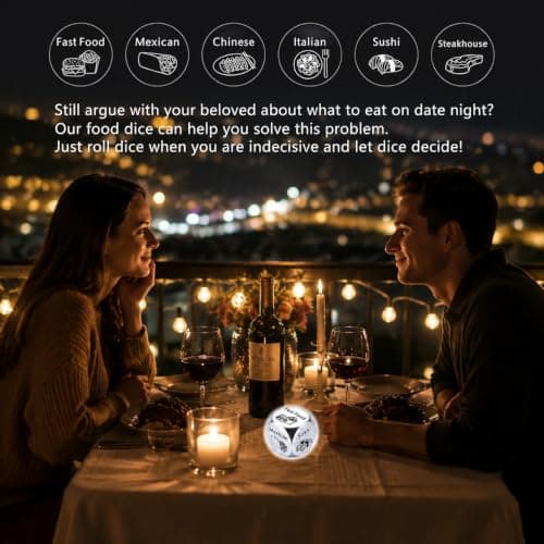 Him Her Couple Gifts for Boyfriend Girlfriend Food Decider 11th Anniversary Steel Date Night Gifts for Husband Wife for Wedding Christmas Valentines Birthday for Women Men