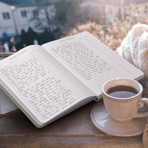 Makes a Great Gift for Readers - Reading Log & Review Pages for Keeping Notes on Your Favorite Books ZICOTO Beautiful Reading Journal for Book Lovers - Linen Hard Cover Tracker B0D9KNQV32