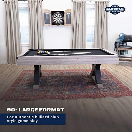 American Legend Billiard Table with Rustic Wood Finish