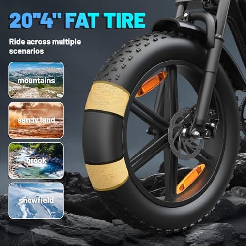 Fat Tire Electric Bike - Foldable E-Bike with Shock Absorption, Throttle Control, LCD Display, and Long Battery Life for Urban Commuting