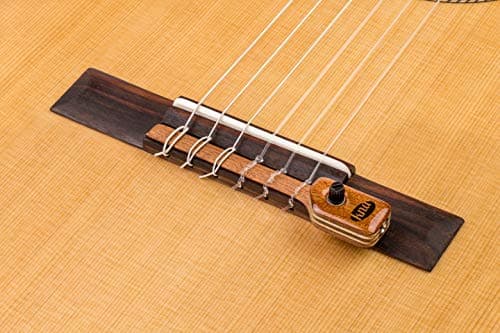 KNA NG-2 Portable Piezo Nylon String Classical Flamenco Guitar Pickup – Natural Acoustic Tone, Lightweight, Detachable, Onboard Volume Control, Passive No Battery Required, Easy Installation