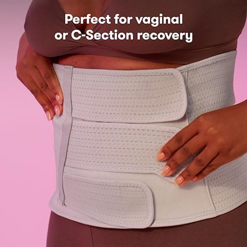 Adjustable Compression Wrap, After Birth Brace, Abdominal Support Band, 9 Inch High, Breathable Frida Mom Belly Binder for Natural & C-Section Postpartum Recovery, 9" High B09QRHY95G
