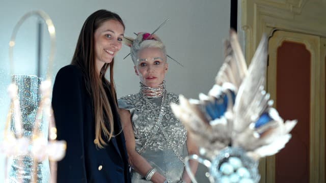 Swarovski Matrix Tennis Soft Bracelet, Round Cut Clear Crystals, Rhodium and Rose Gold-Tone Finishes