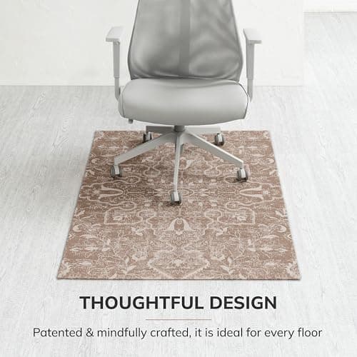 Anji Mountain Rug'd Office Chair Mat for Carpet & Hardwood Floor - Jacquard Woven, Anti-Slip Backing, Low Pile, Floor Protector Desk Chair Mat, Office Rugs for Rolling Chairs (Tamanrasset - 36" x 48")