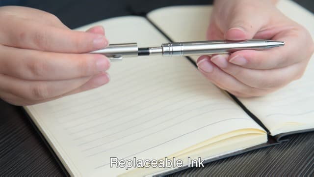 Cambond Ballpoint Pens Bulk Pens - Sliver Metal Pen Nice Luxury Pens for Men Business Office Police Comfortable Writing Twist Retractable 1.0 mm Medium Point Nice Pen, 5 Pack (Silver)