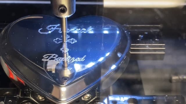 Cherished Moments Personalized Heart Jewelry Keepsake Box with Custom Engraved Cross and Name for Baby Baptism Gift for Girls, Silver Toned