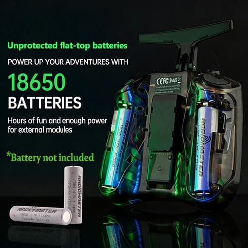 Radiomaster Pocket ELRS Remote Controller Portable Hall Gimbal EdgeTX Transmitter with LED Light for FPV Drone/RC Helicopter&Car Boats&Multirotor (Battery Not Included)