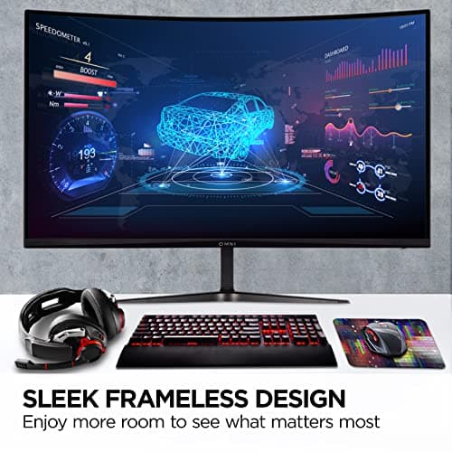 ViewSonic VX3218C-2K 32 Inch 1440p Curved Gaming Monitor, 180Hz and 1ms for Smooth Gameplay, FreeSync Premium and Eye Care Technology for Smooth Visuals, HDMI, and DisplayPort Inputs