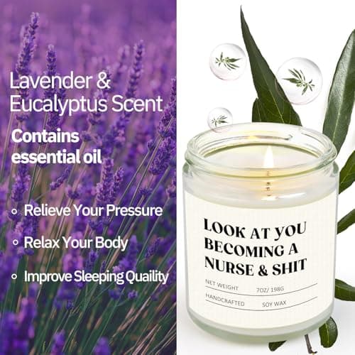Cool Appreciation/Graduation/Birthday/LPN RN Gifts for Nurses, Nursing Student Gift, Future/New Grad, Nurses Week/Day Gifts Craftique Nurse Gifts for Women Men- Funny Nurse Candle, Nursing School B0DF7HN9CX