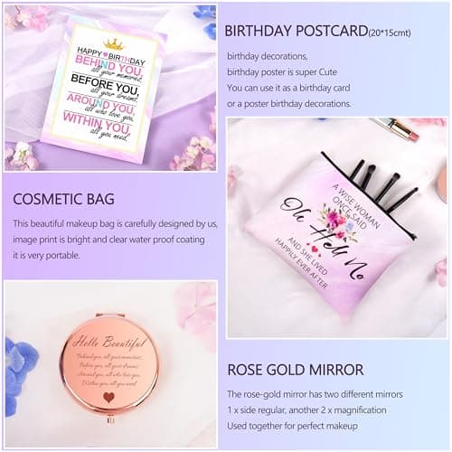 Happy Birthday Gifts for Women, Best Friend Birthday Gifts Basket for Girls Her Daughter Niece Granddaughter Female Sister Mom Coworker, Spa Gift Basket for Women