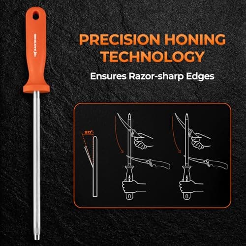 KastKing Paradox Fishing Knife Tool Set – Includes 9" & 7" Fillet Knives, 5" Bait Knife, 9" Versatile Bait Shears, 12" Honing Rod, Non-Slip Handles, Custom Sheaths, and Carrying Case – Fishing Gear