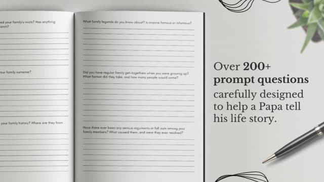 Papa's Life Story Journal (Hardcover): A Meaningful Keepsake for Papa to Share His Journey and Memories, Book Includes 250+ Prompt Questions, Sentimental Gifts for Father's Day, Birthday & Christmas B0D6B5SC9S
