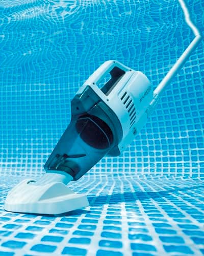 Intex ZR200 Rechargeable Cordless Swimming Pool and Spa Vacuum Cleaner with Telescoping Handle and 2 Interchangeable Brush Heads