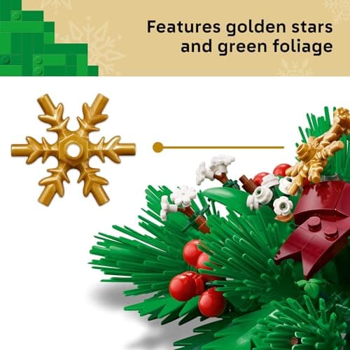 LEGO Christmas Table Decoration Building Toy for Kids - Brick-Built Holiday Centerpiece & Festive Room Decor - Christmas Craft for Girls & Boys, Ages 12+ - Gift Idea for Families - 40743