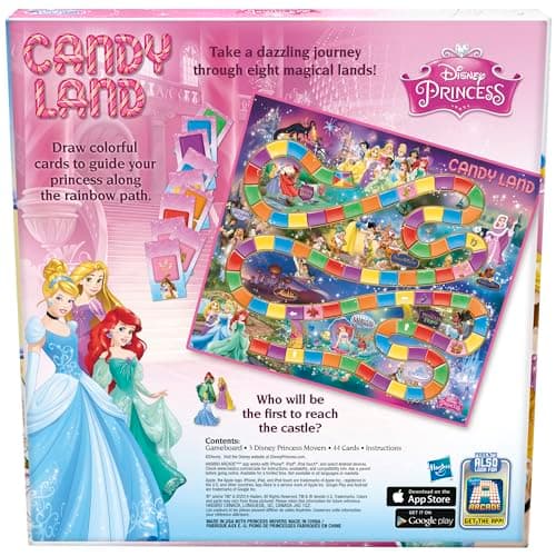 Hasbro Gaming Candy Land Disney Princess Edition Board Game, Preschool Games for 2 to 3 Players, Easter Gifts for Boys and Girls, Family Games for Kids Ages 3 and Up (Amazon Exclusive) B00SDJG51S