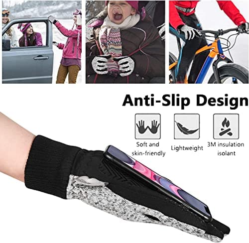 MOREOK Winter Gloves for Men/Women -10°F 3M Thinsulate Warm Touch Screen Snow Ski Bicycle Bike Gloves for Driving/Cycling/Running/Hiking