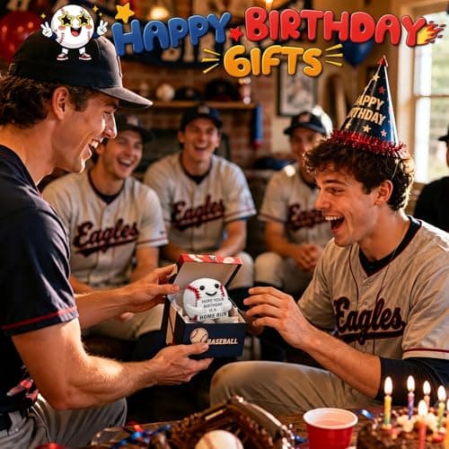 Cute Birthday Card for Mom Dad Grandson Teacher, Handmade Sports Gifts Baskets for Coach Players, Party Favors Decoration Baseball Christmas Birthday Gifts for Son Daughter, Crochet Gifts for Women B0GWQVK2Z9