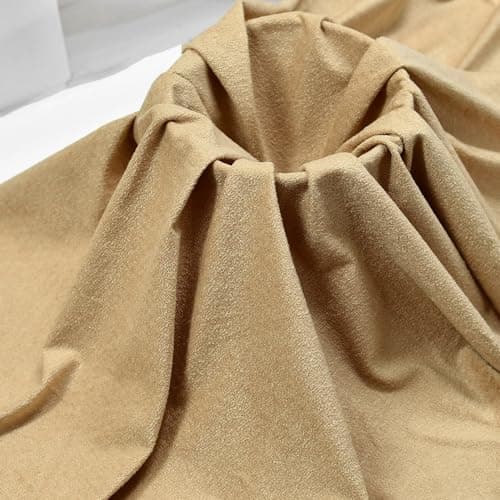 Surf turtle Thick Upholstery Fabric,Plush,Soft and Durable,Cat Scratch Proof for Sofa,Chair,Throw Pillow,Couch Cover Material 36''x60''(Khaki, 1 Yards)