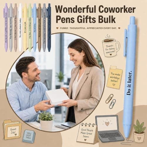 Black Ink Pens with Sayings; Sarcastic Gifts and Funny Office Gifts for Coworkers on Birthdays, at Work or for Appreciation Funny Pens for Adults, 10 Pcs Sarcastic Pens and Coworker Gifts for Work B0GY5CH68Z