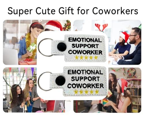 Coworker Gifts: Emotional Support Keychain for Work Bestie & Christmas