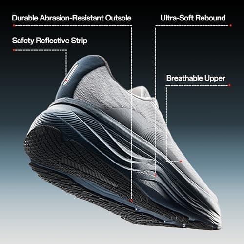 ANTA Men’s PG7 Running Shoes Cushioning Comfortable Breathable Athletic Workout Gym Cross Trainer Sports Sneakers