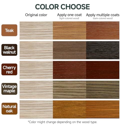 Wood Stain,16oz Teak Wood Stain & Sealer in One, Water Based|Fast Drying|Non-Toxic|Low Ddor|Waterproof, for Indoor and Outdoor Furniture, Multiple Finishes(with Tools)