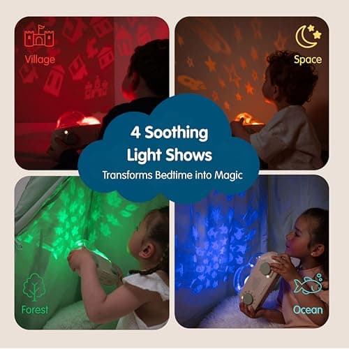 Cloudb Cloudbox Storytime Audio Story Books Toy Gift for Toddlers Kids Girls Boys | English/Spanish Voice Record Storyteller | 36 Stories, 8 Melodies, Star Projector Night Light White Noise Dreambox