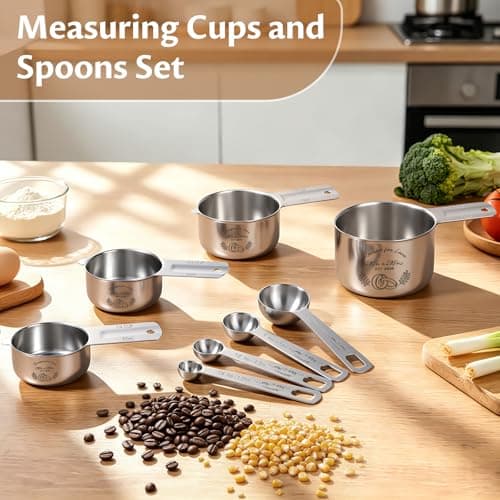 Wedding Gifts for Couples 2026, Bridal Shower Gifts for Bride to Be, Engagement Gift for Newlyweds, Bride Gift, Mr and Mrs Measuring Cups and Spoons Set with Dish Towel B0GTPW413P