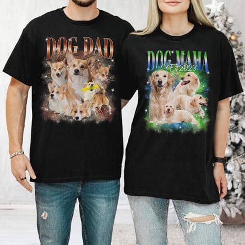 Custom Photo Bootleg Rap Shirt with Girlfriend's Face for Boyfriend - Vintage Graphic Shirt for Men