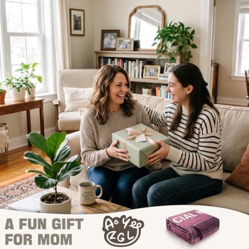 Fun Gifts for Mom on Birthday Mother's Day,Flannel Material ,Suitable for naps and rest,Mom Stocking Stuffers Mom Blanket,Fun Gifts for Mom from Daughter Son, 60 x 50 in B0HFN2KSHC