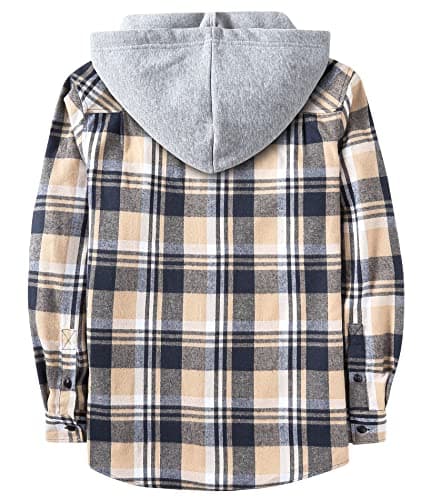 Big Tall, with Pocket, Adjustable Cuffs, Machine Wash, Business,Work, Office, Vacation, Graduation, Wedding, Party, Daily ZITY Men's Flannel Hoodie Shirts Casual Button Down Long Sleeve Plaid Shirt B0BB2JC2QX