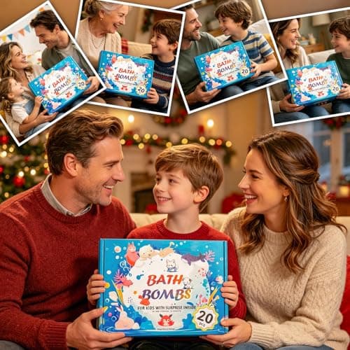 20 Pack Bath Bombs for Kids with Surprise Inside Bubble Bath Toys Organic Natural Bath Bombs Set Easter Basket Stuffers Birthday Christmas Gift for Kids 3 4 5 6 7 8 Years Old Boys Toddlers Girls B0D5Z33X94